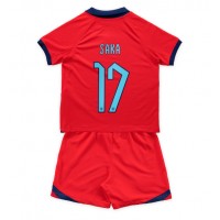 Camisa de time de futebol Inglaterra Bukayo Saka #17 Replicas 2º Equipamento Infantil Mundo 2022 Manga Curta (+ Calças curtas)